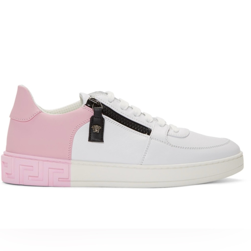 Versace sneakers white and pink